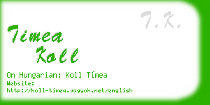 timea koll business card